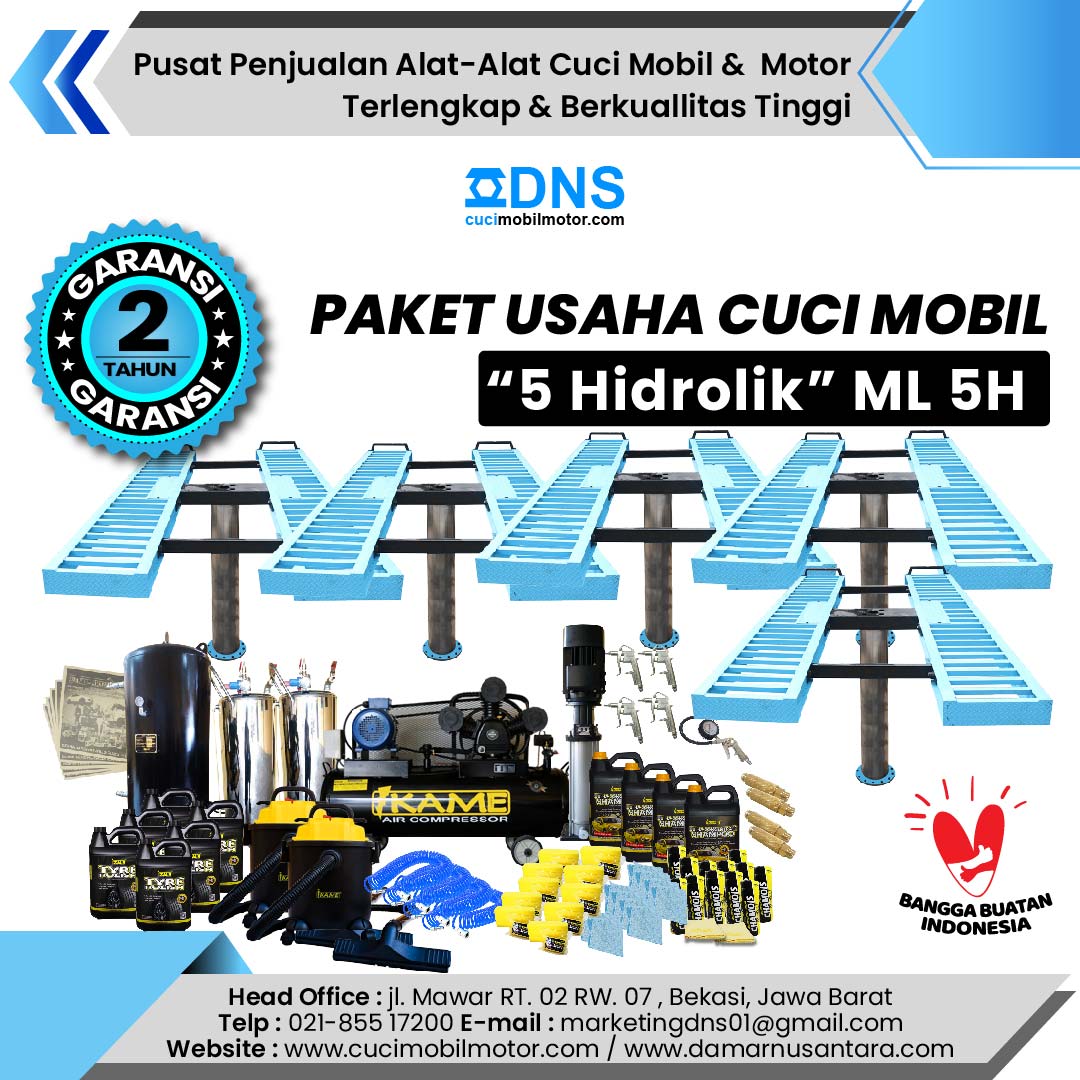Paket Cuci Mobil “5 HIDROLIK” – ML5H