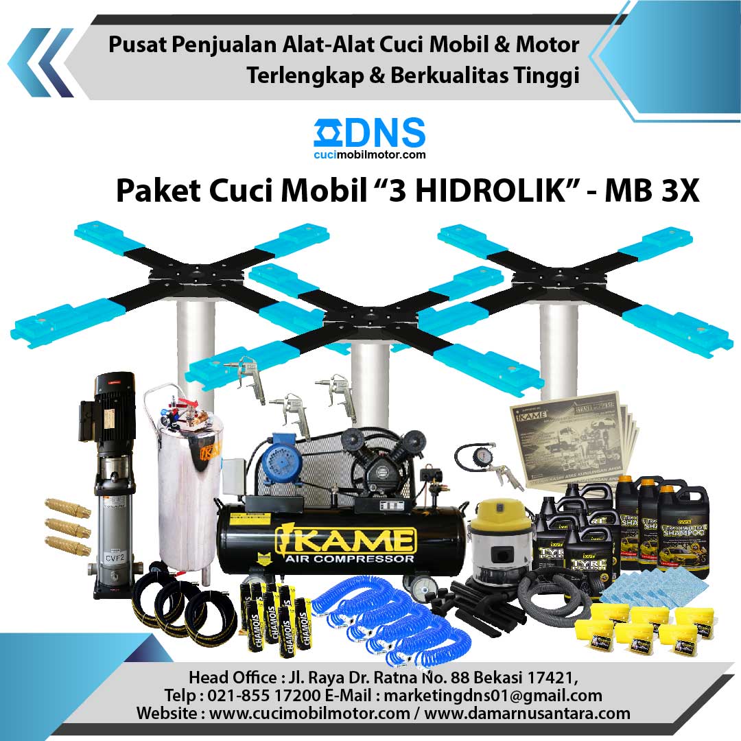 Paket Cuci Mobil “3 HIDROLIK” – MB3X
